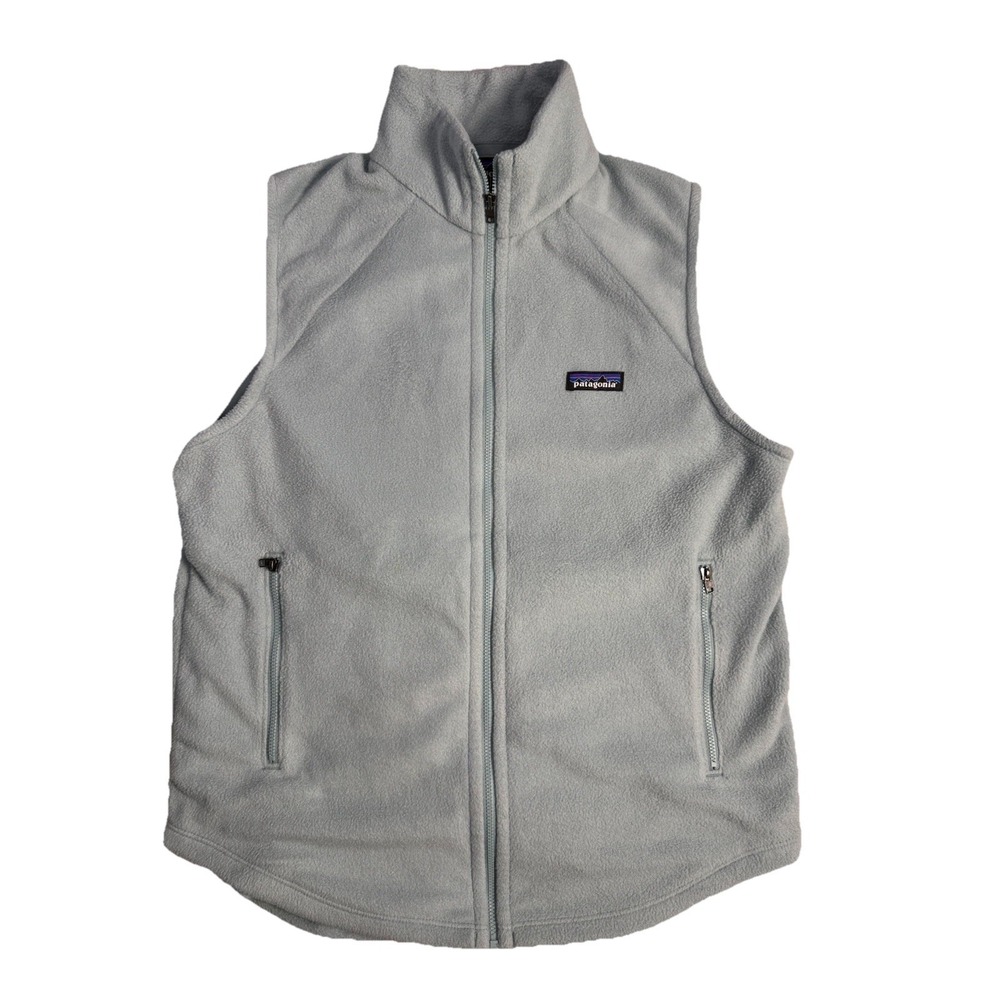 Patagonia Womens Full Zip Classic Microdini Fleece Vest Seafoam Green Small EUC - Picture 5 of 5